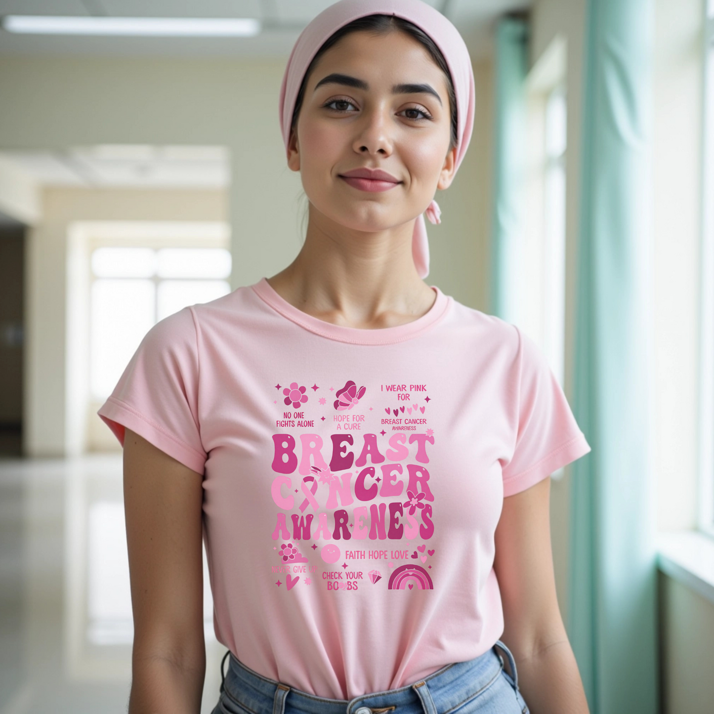 Check your Boobs🎗️ Cancer Support T-shirt
