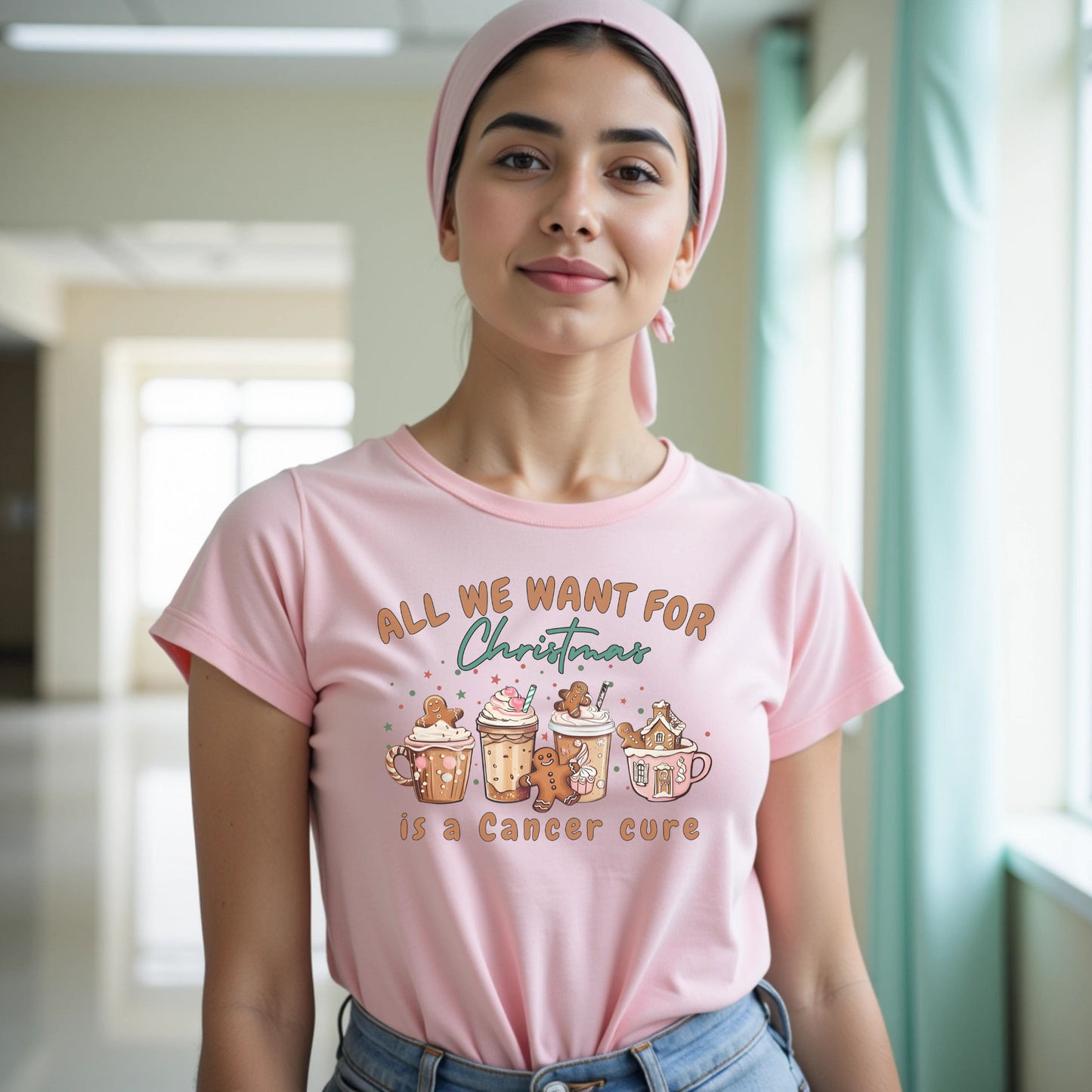 Cure🎗️ Cancer Support T-shirt (Christmas Limited Edition)