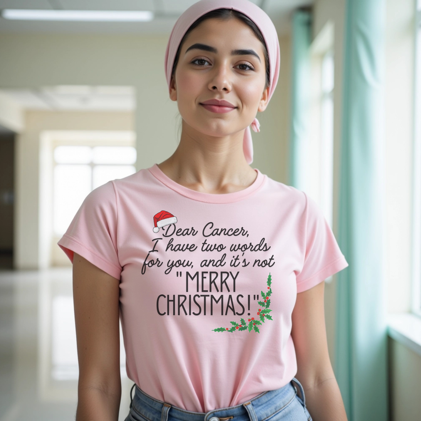 Two Words🎗️ Cancer Support T-shirt (Christmas Limited Edition)
