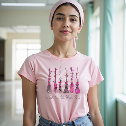 Witch October🎗️Cancer Support T-shirt
