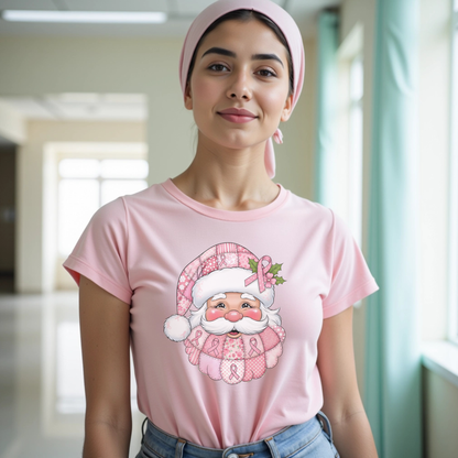 Santa🎗️ Cancer Support T-shirt (Christmas Limited Edition)