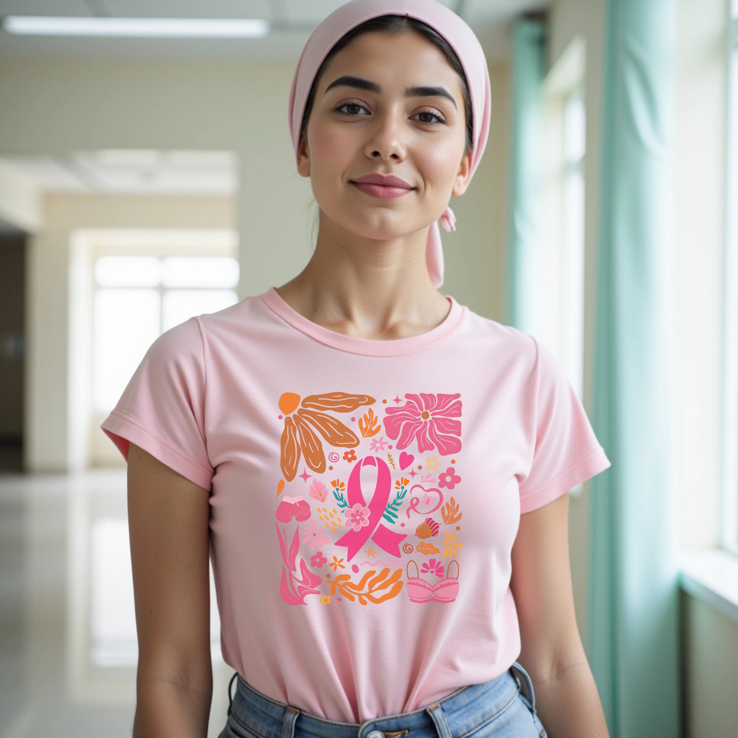 Flowers🎗️ Cancer Support T-shirt