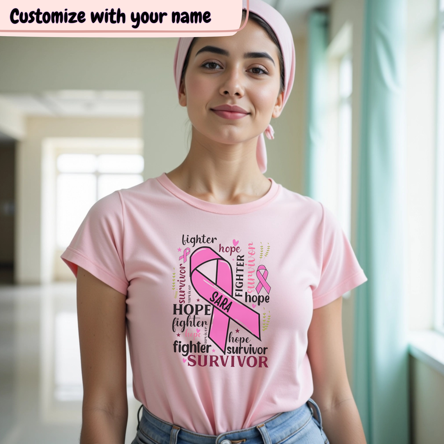 Lighter🎗️(PERSONALIZED) Cancer Support T-shirt