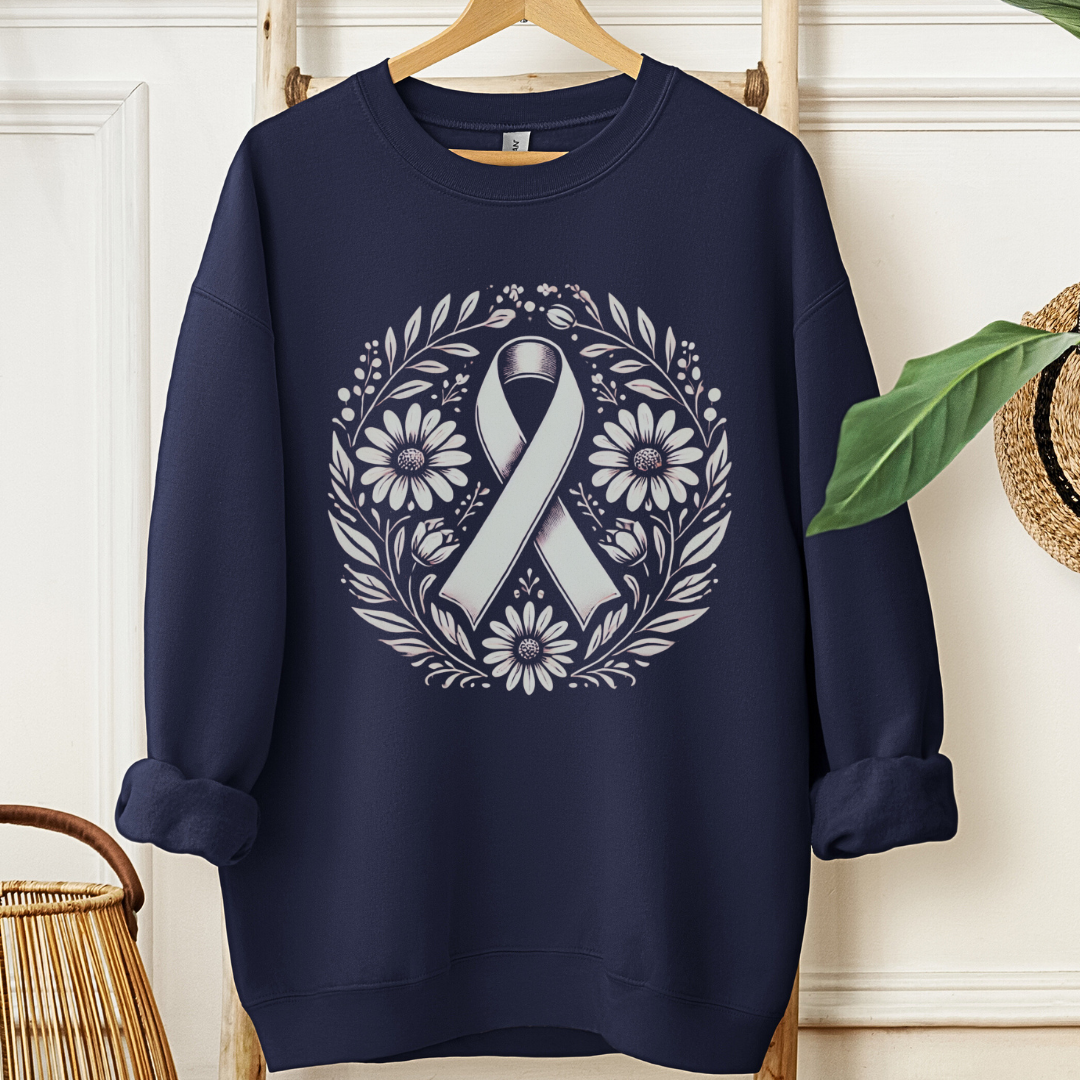 Floral🎗️Cancer support Sweatshirt