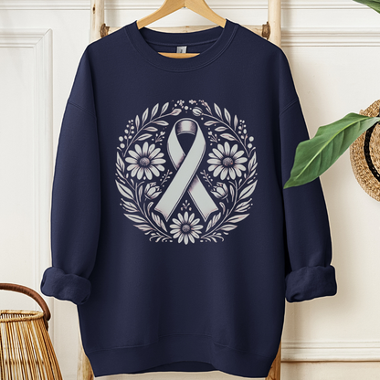 Floral🎗️Cancer support Sweatshirt