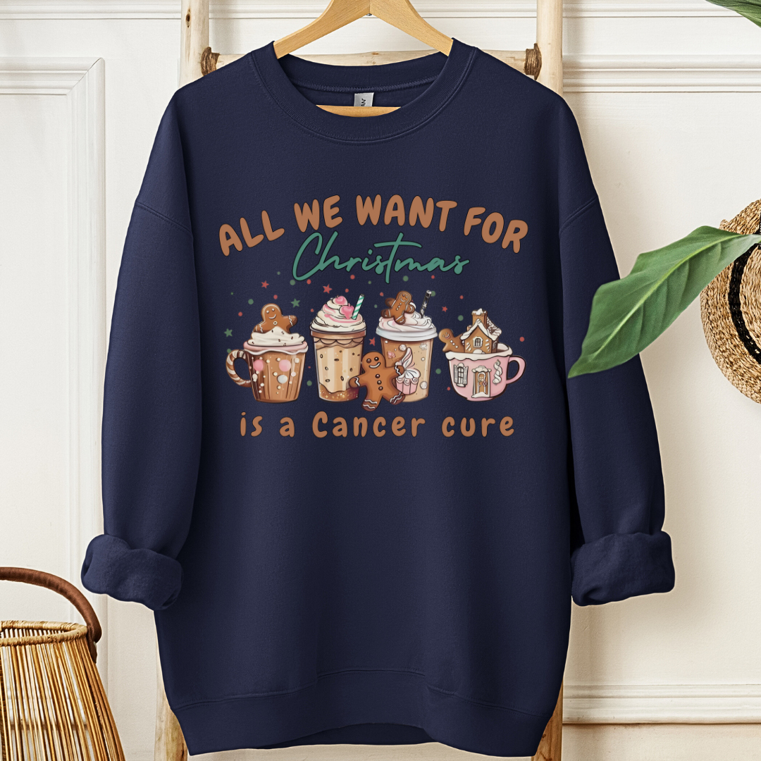 Cure🎗️Cancer support Sweatshirt (Christmas Limited Edition)