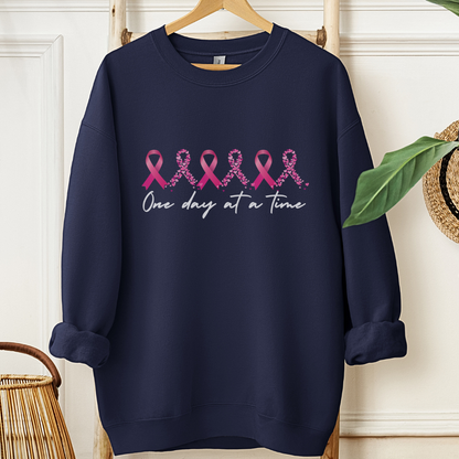One day (Ribbon)🎗️Cancer support Sweatshirt