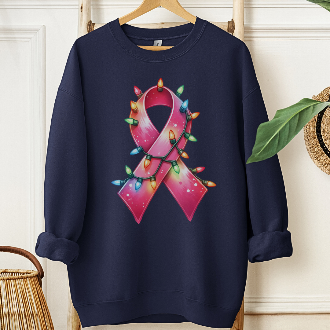 Light Ribbon🎗️Cancer support Sweatshirt (Christmas Limited Edition)