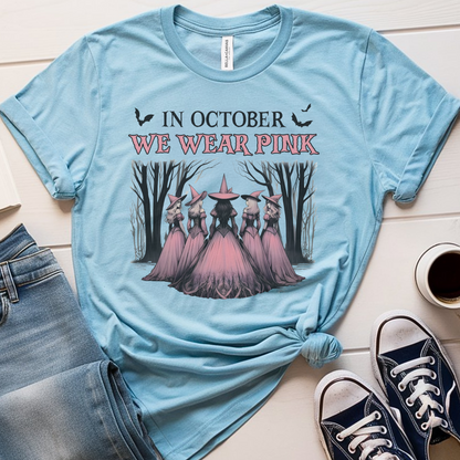 Witches October🎗️Cancer Support T-shirt