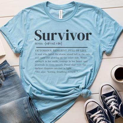 Survivor Noun🎗️ Cancer Support T-shirt