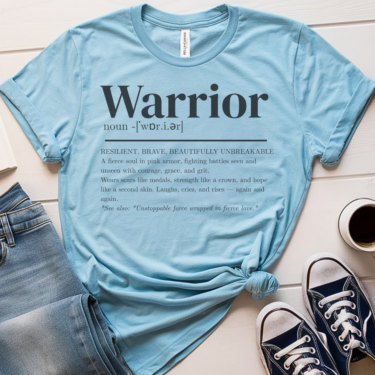 Warrior Noun🎗️ Cancer Support T-shirt