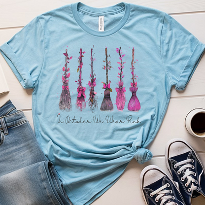 Witch October🎗️Cancer Support T-shirt