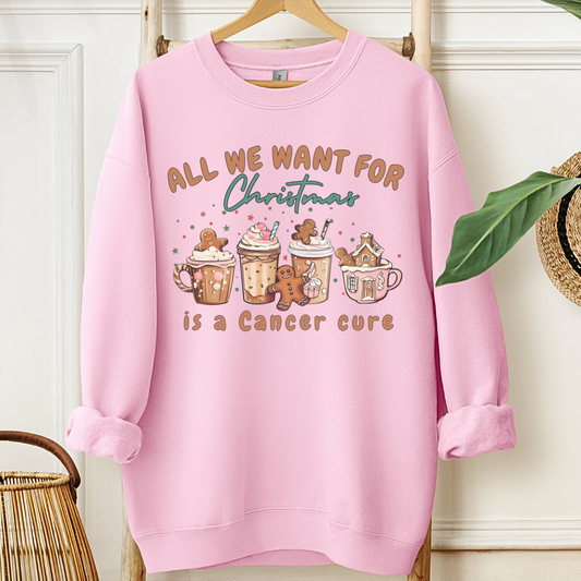 Cure🎗️Cancer support Sweatshirt (Christmas Limited Edition)