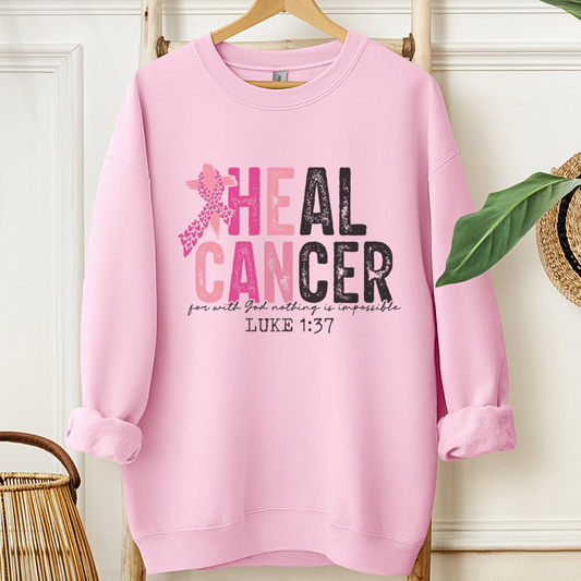 Luke 1:37🎗️Cancer support Sweatshirt