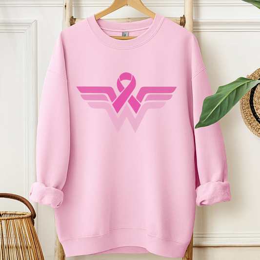 Wonder Woman Breast🎗️Cancer support Sweatshirt