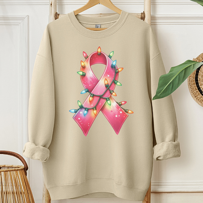 Light Ribbon🎗️Cancer support Sweatshirt (Christmas Limited Edition)
