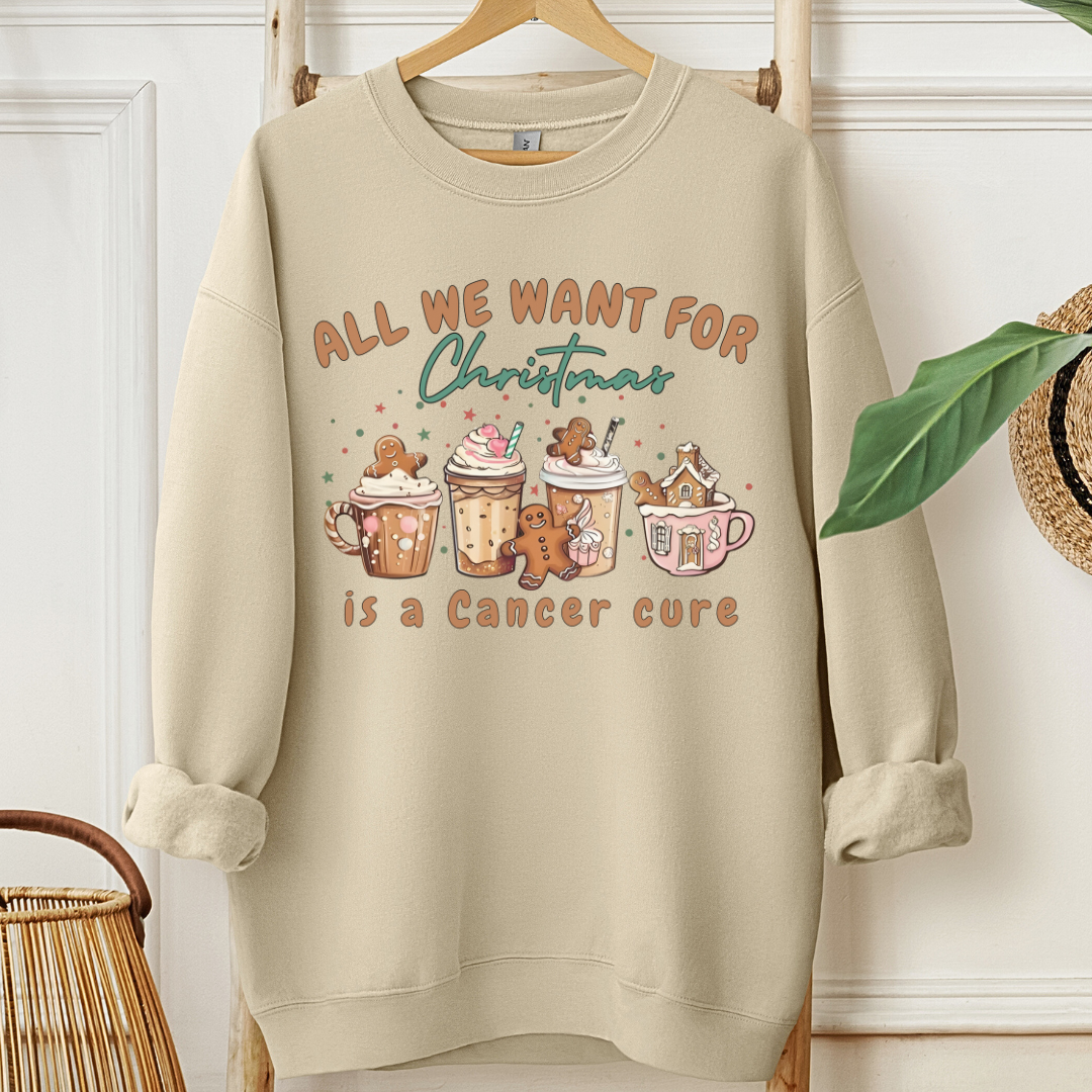 Cure🎗️Cancer support Sweatshirt (Christmas Limited Edition)