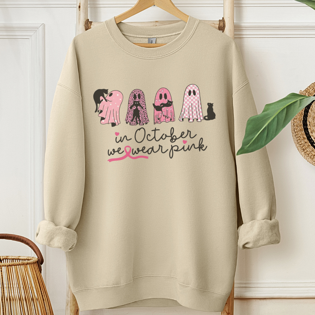 Ghost October🎗️Cancer support Sweatshirt