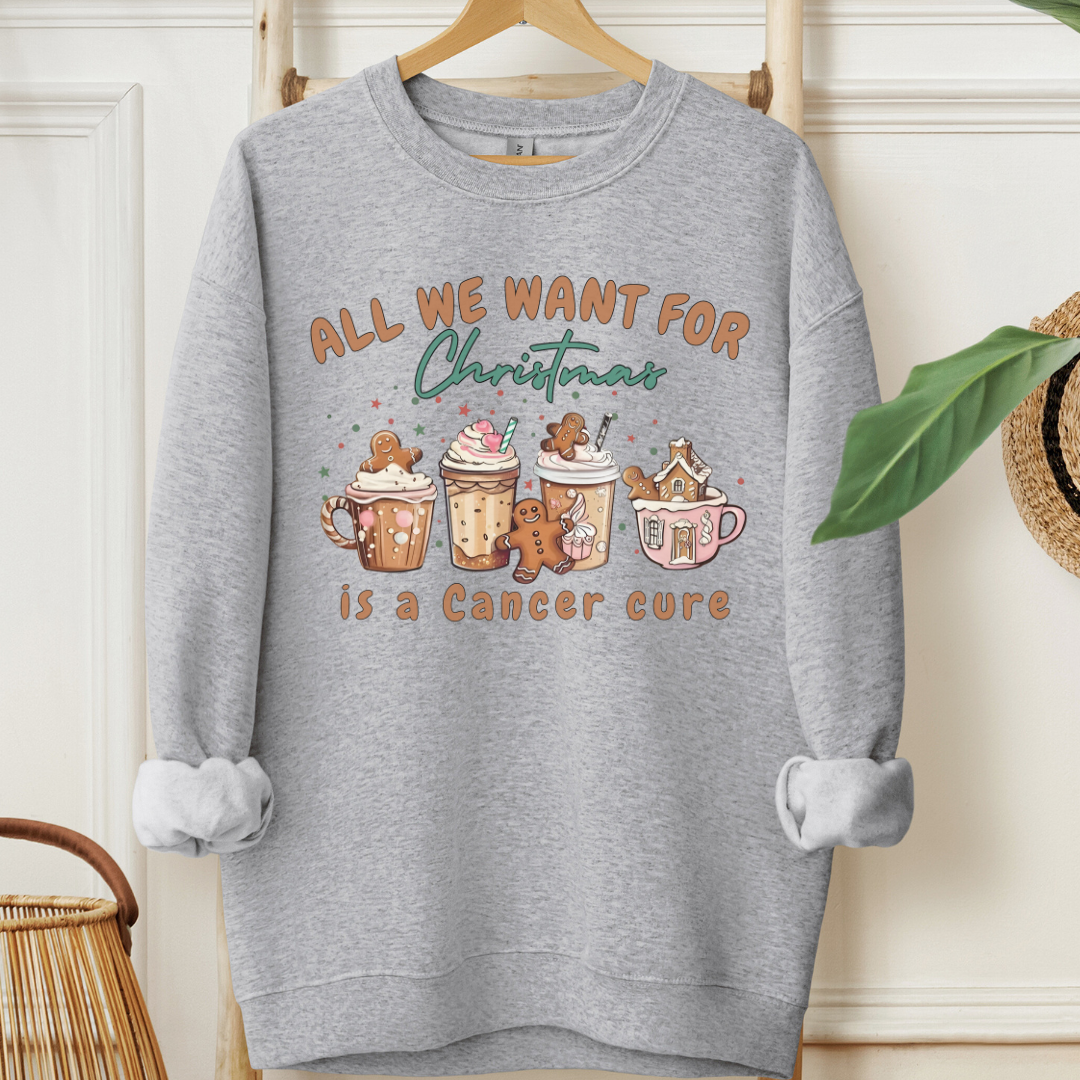 Cure🎗️Cancer support Sweatshirt (Christmas Limited Edition)