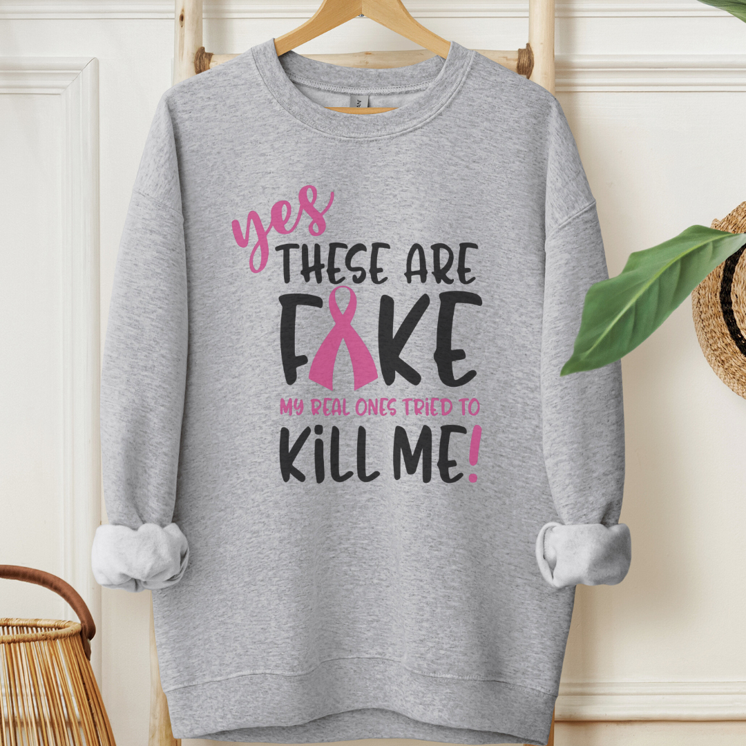 Fake🎗️Cancer support Sweatshirt
