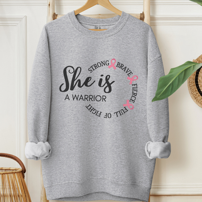 She is🎗️Cancer support Sweatshirt