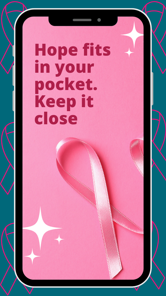 Cancer Support Wallpaper (instant download from your email to your phone)💕