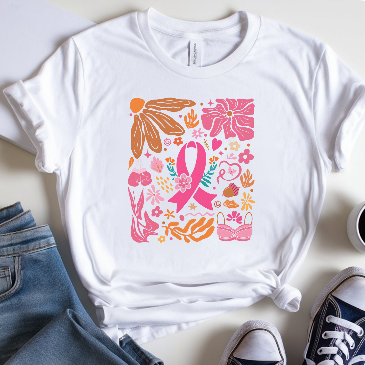 Flowers🎗️ Cancer Support T-shirt