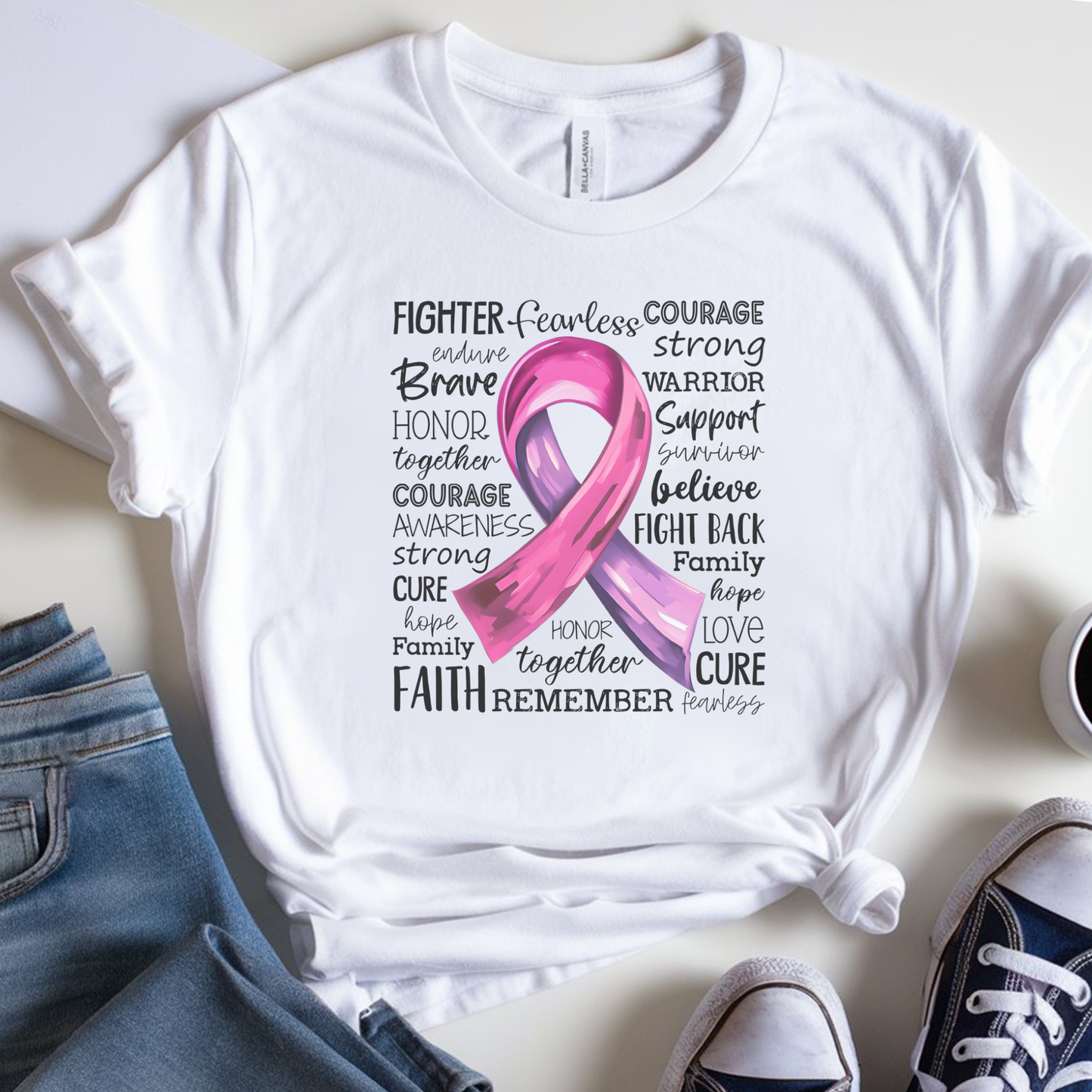 Pink Ribbon🎗️ Cancer Support T-shirt