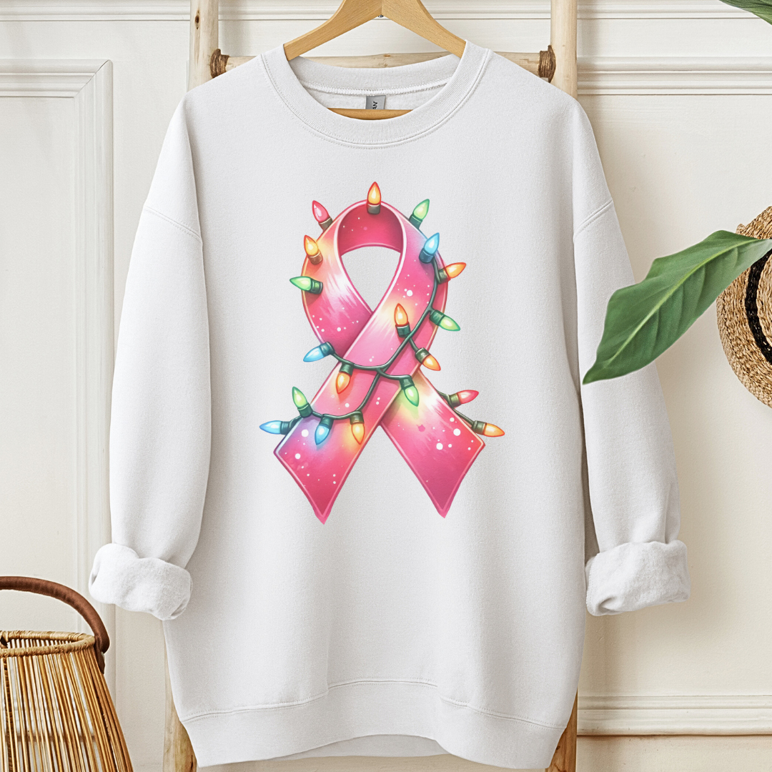 Light Ribbon🎗️Cancer support Sweatshirt (Christmas Limited Edition)