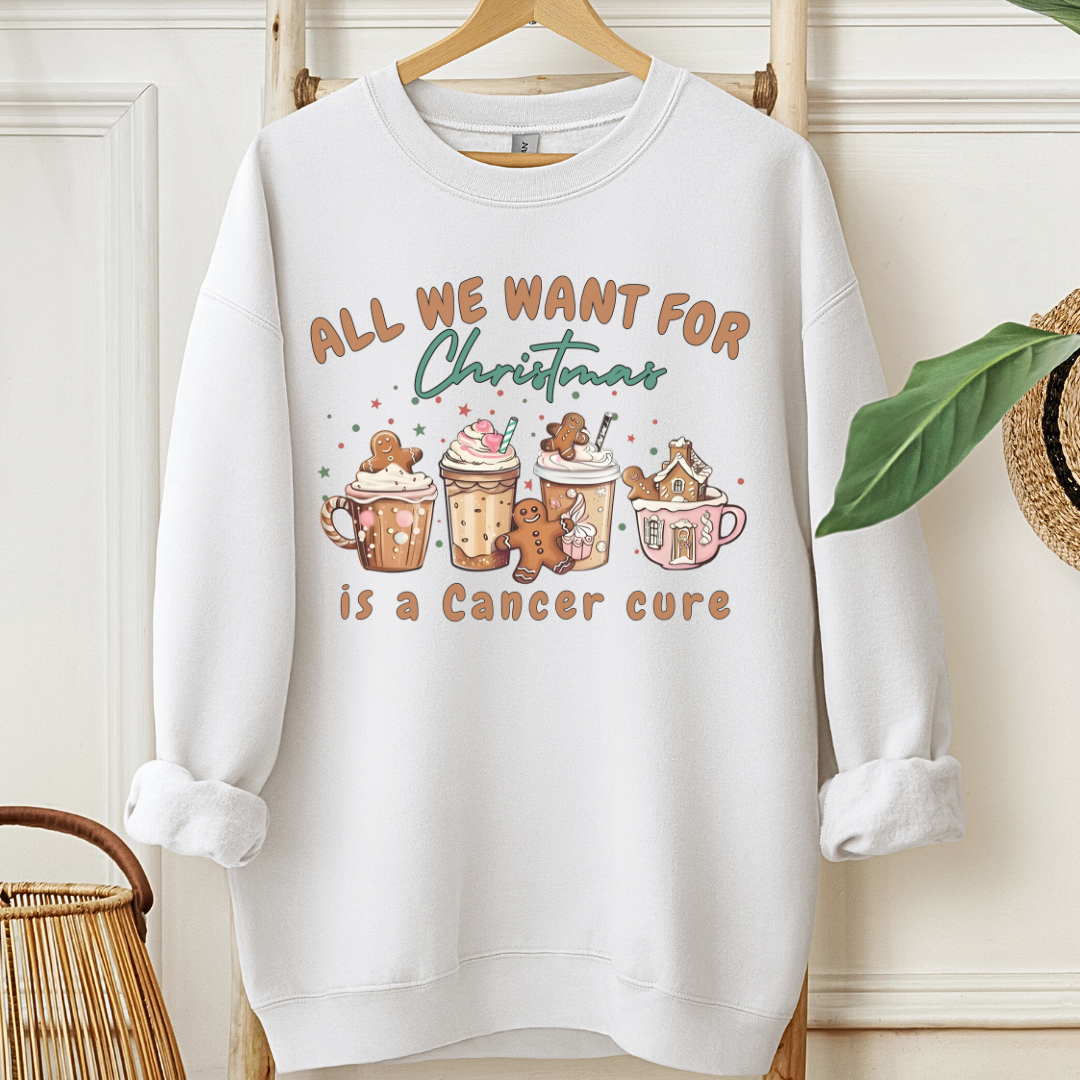 Cure🎗️Cancer support Sweatshirt (Christmas Limited Edition)