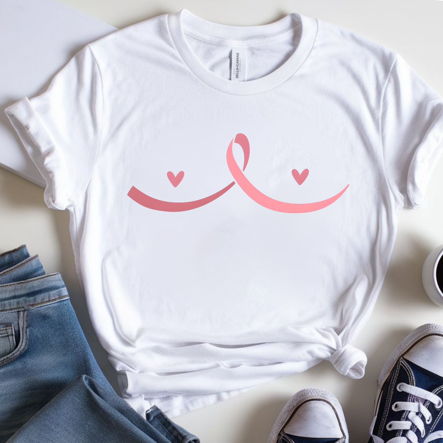 Breast Hearts🎗️ Cancer Support T-shirt