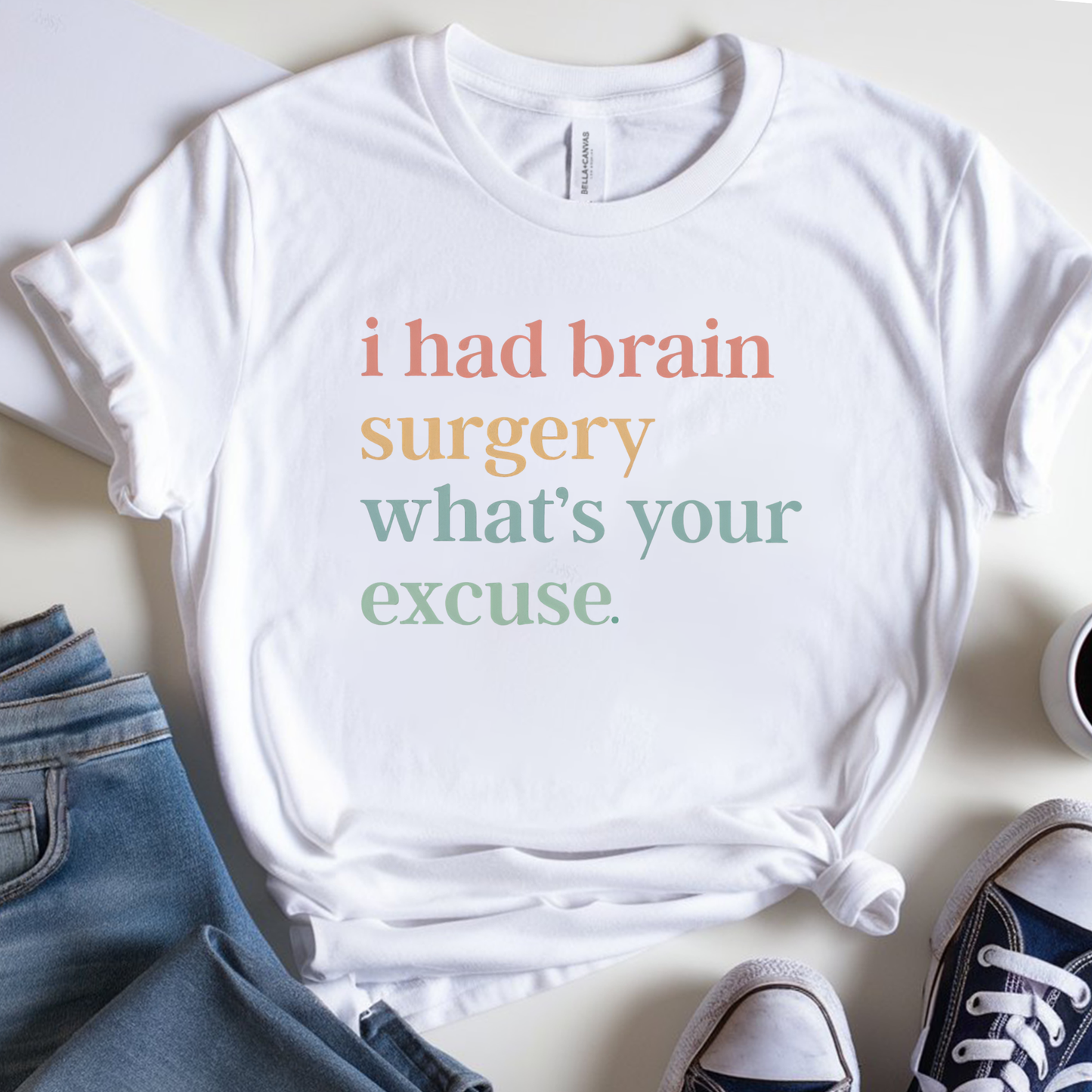 Brain Excuse🎗️ Cancer Support T-shirt