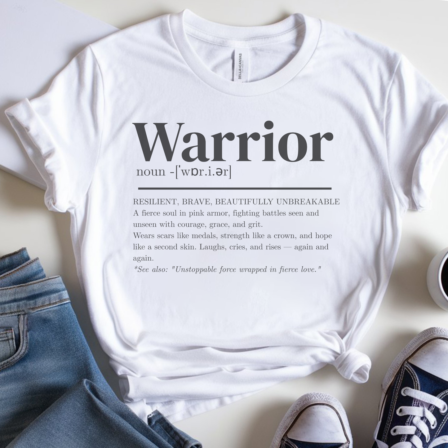 Warrior Noun🎗️ Cancer Support T-shirt