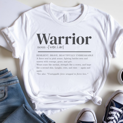 Warrior Noun🎗️ Cancer Support T-shirt