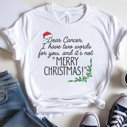Two Words🎗️ Cancer Support T-shirt (Christmas Limited Edition)