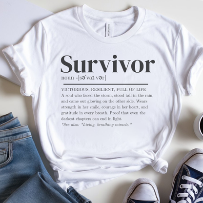 Survivor Noun🎗️ Cancer Support T-shirt