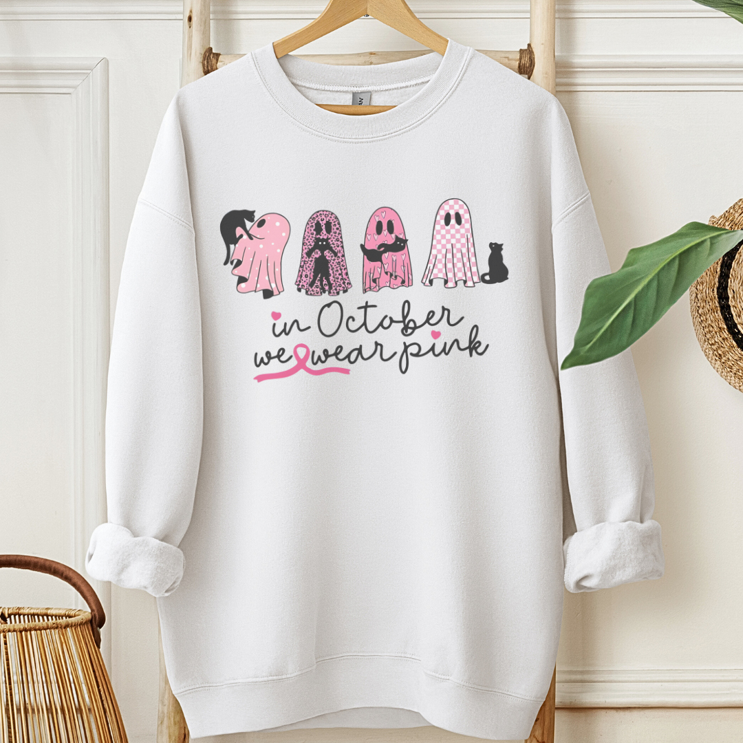 Ghost October🎗️Cancer support Sweatshirt