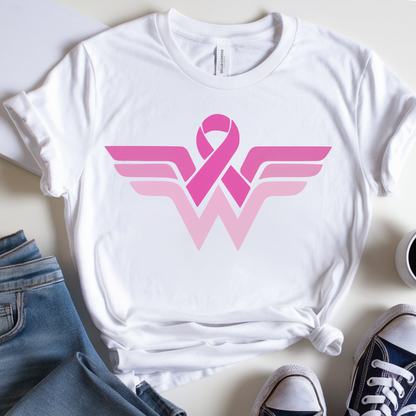 Wonder Woman Breast🎗️ Cancer Support T-shirt