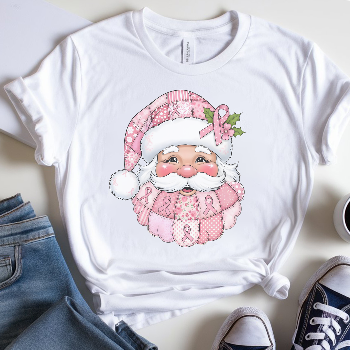 Santa🎗️ Cancer Support T-shirt (Christmas Limited Edition)