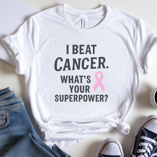 I beat Breast🎗️ Cancer Support T-shirt