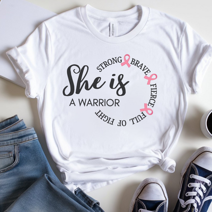 She is🎗️ Cancer Support T-shirt