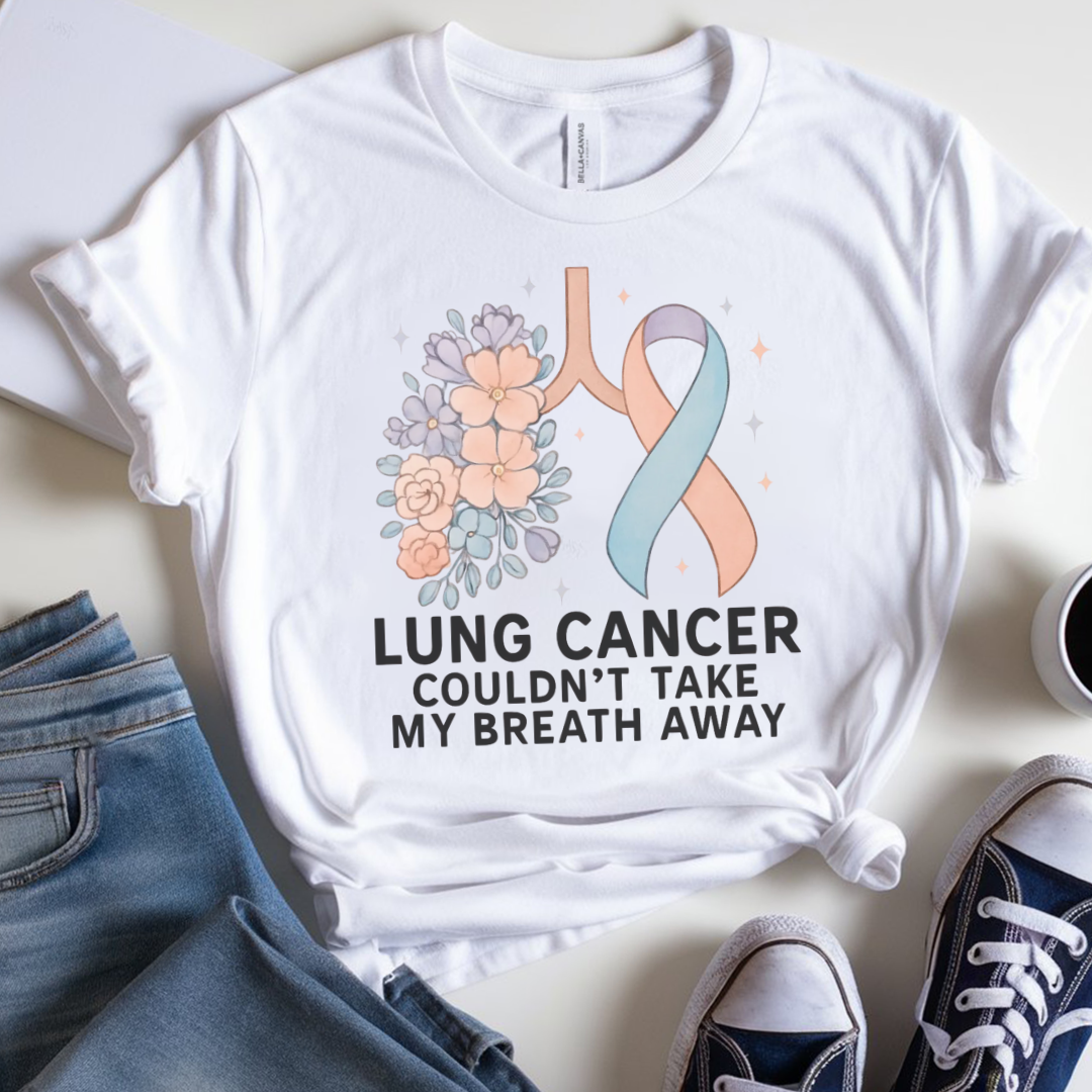 Lung Flowers🎗️ Cancer Support T-shirt
