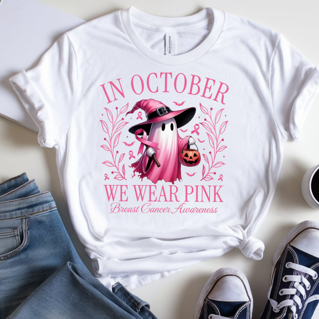 In October🎗️ Cancer Support T-shirt