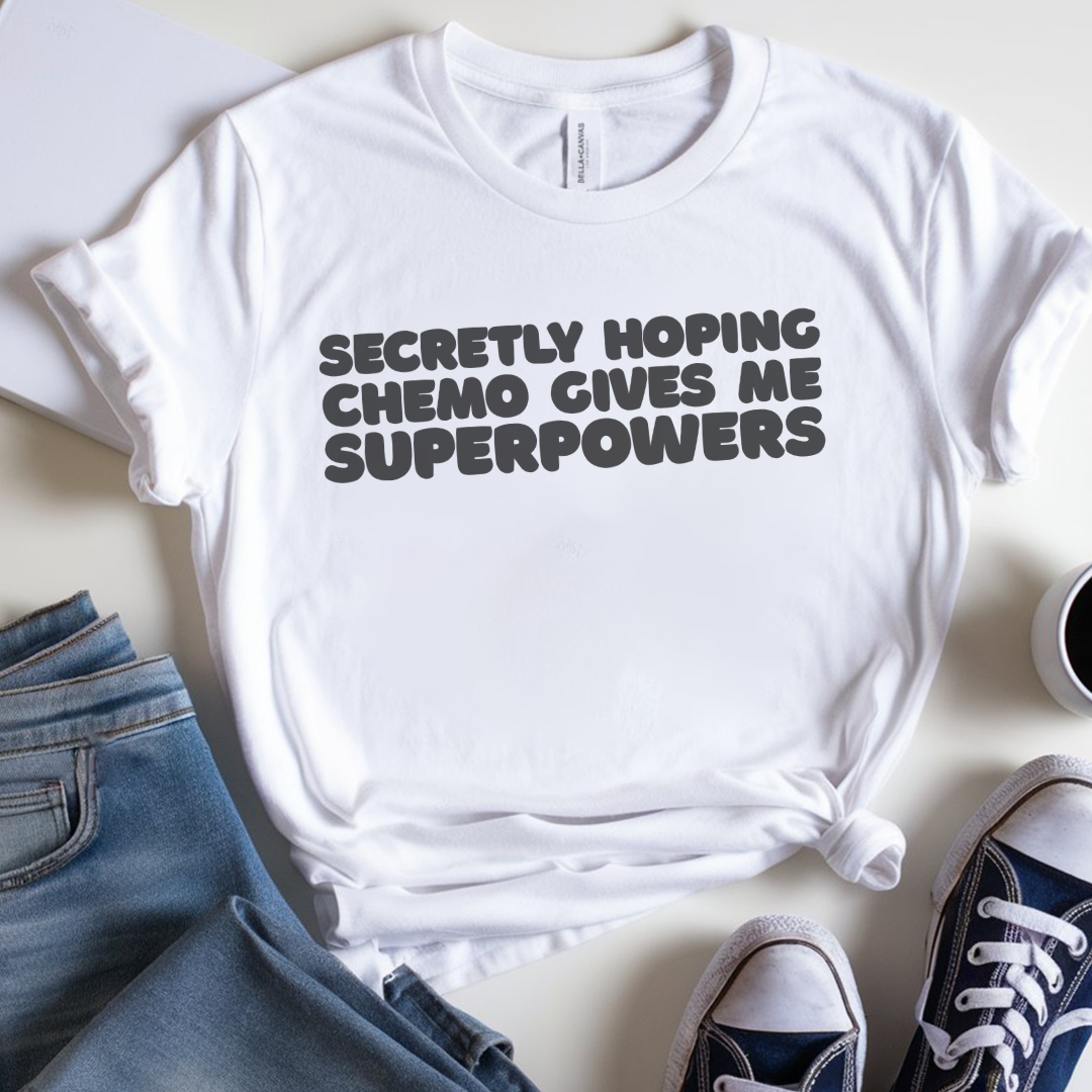 Superpowers (Black)🎗️ Cancer Support T-shirt