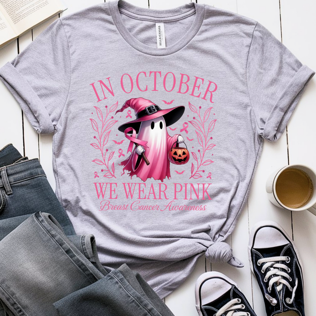 In October🎗️ Cancer Support T-shirt
