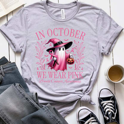 In October🎗️ Cancer Support T-shirt