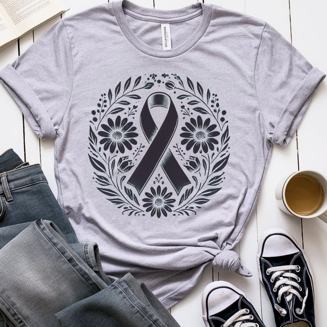 Floral 🎗️ Cancer Support T-shirt