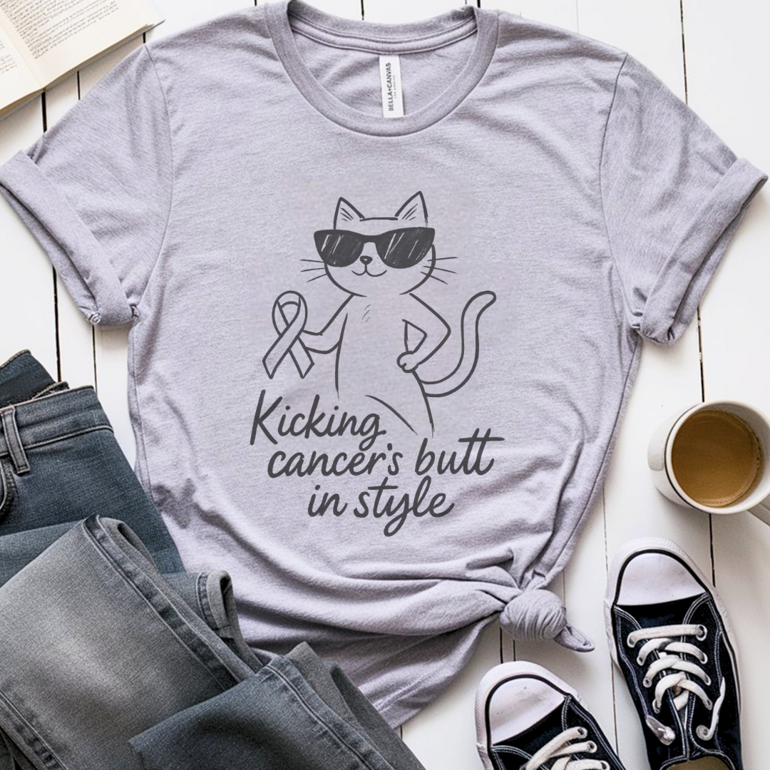 Kicking🎗️ Cancer Support T-shirt