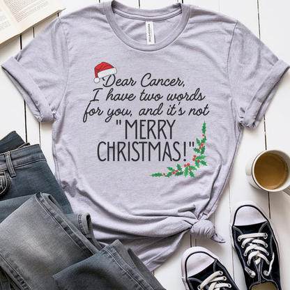Two Words🎗️ Cancer Support T-shirt (Christmas Limited Edition)