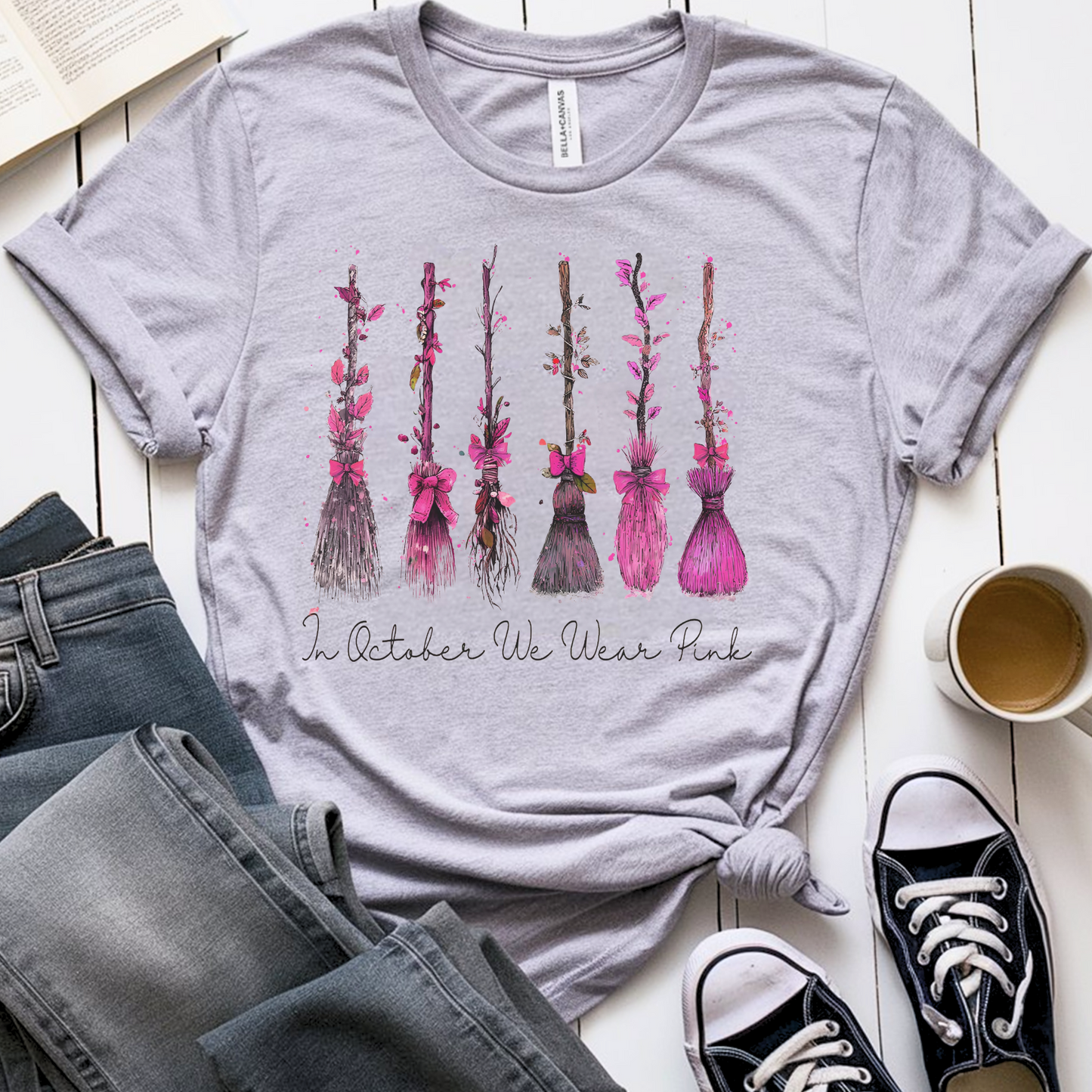 Witch October🎗️Cancer Support T-shirt